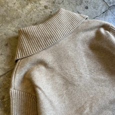 画像11: HALF ZIP POINT RIB DESIGN KNIT SWEATER / Ladies M (11)