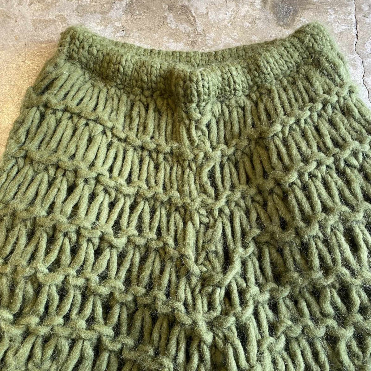 画像8: HAND KNIT CROCHET DESIGN LAYERED PANTS / FREE~W37 / MADE IN ITALY (8)