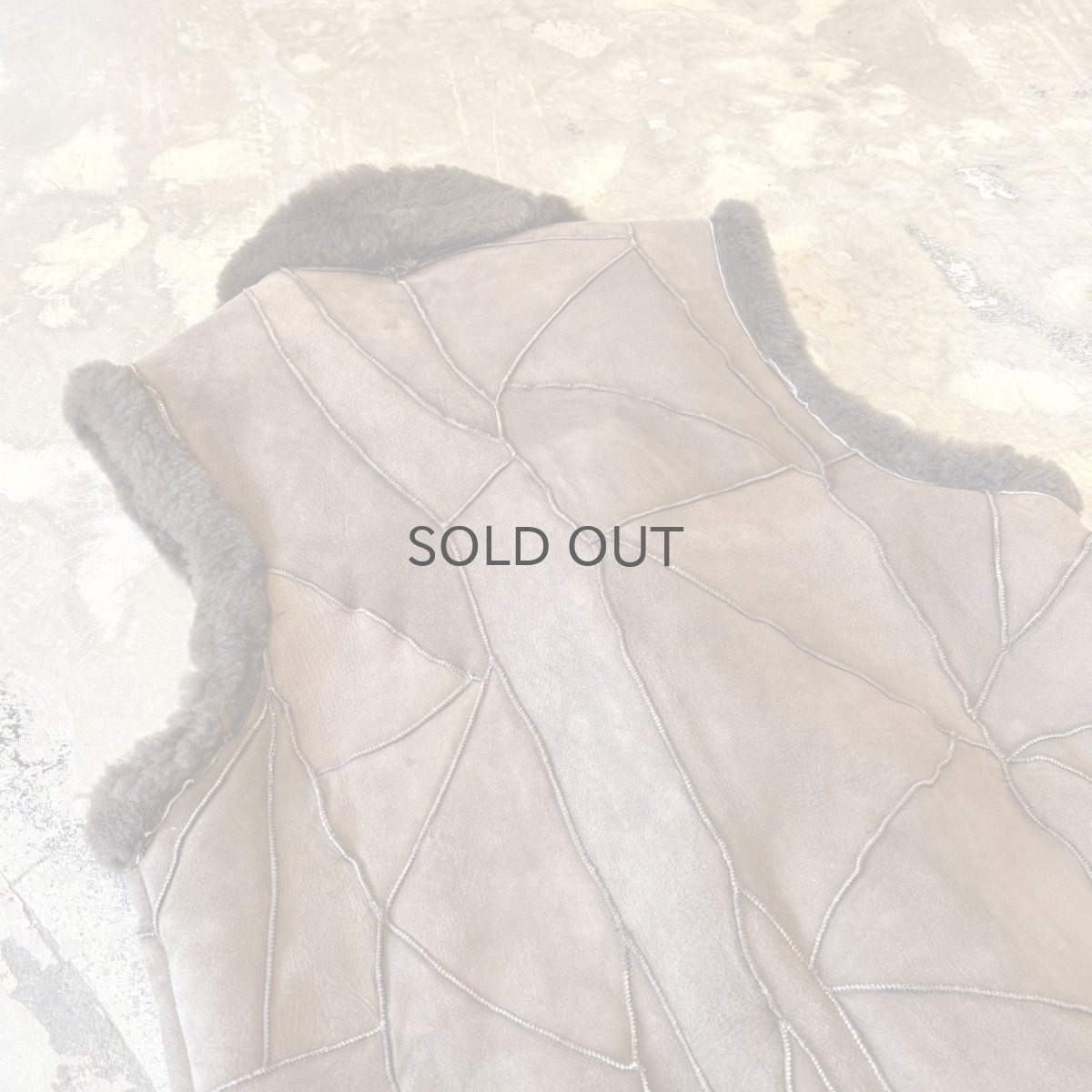 画像9: BROWN COLOR SUEDE LEATHER×BOA SWITCHED VEST / Mens XL (9)