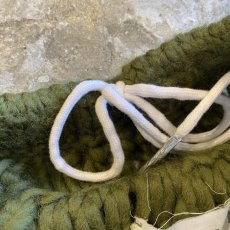 画像9: HAND KNIT CROCHET DESIGN LAYERED PANTS / FREE~W37 / MADE IN ITALY (9)