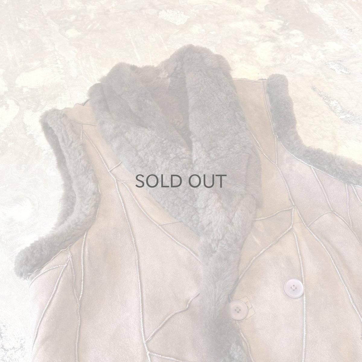 画像3: BROWN COLOR SUEDE LEATHER×BOA SWITCHED VEST / Mens XL (3)