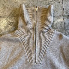画像7: HALF ZIP POINT RIB DESIGN KNIT SWEATER / Ladies M (7)