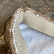 画像8: BEIGE COLOR VELVET LONG SKIRT / W26~W33 (8)