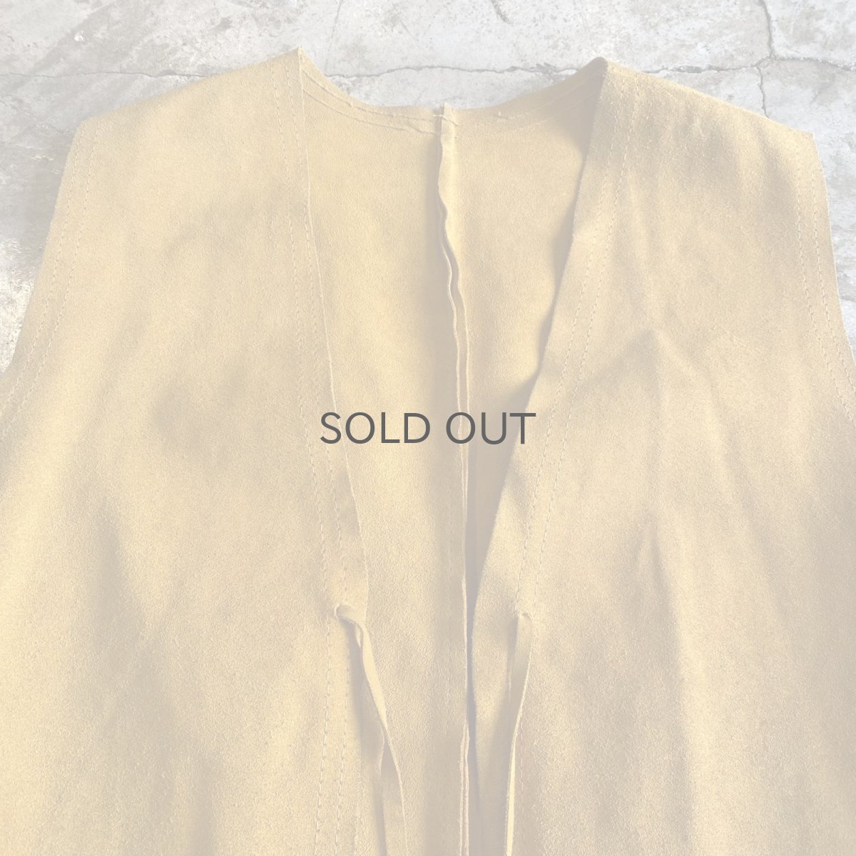 画像6: SUEDE LEATHER FRINGE POINT BEADS DESIGN VEST / Ladies M~L (6)