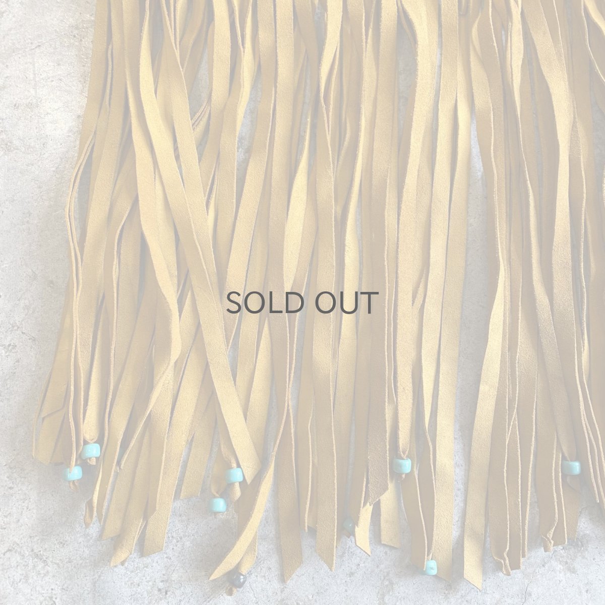 画像4: SUEDE LEATHER FRINGE POINT BEADS DESIGN VEST / Ladies M~L (4)