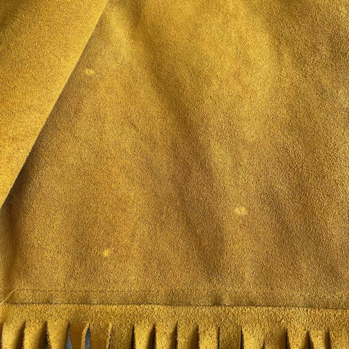 画像8: SUEDE LEATHER FRINGE POINT BEADS DESIGN VEST / Ladies M~L (8)