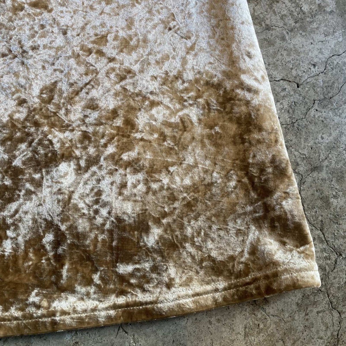 画像5: BEIGE COLOR VELVET LONG SKIRT / W26~W33 (5)