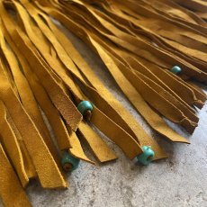 画像13: SUEDE LEATHER FRINGE POINT BEADS DESIGN VEST / Ladies M~L (13)