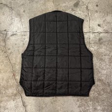 画像2: BLACK×ORANGE REVERSIBLE DESIGN QUILTING VEST / Ladies L (2)