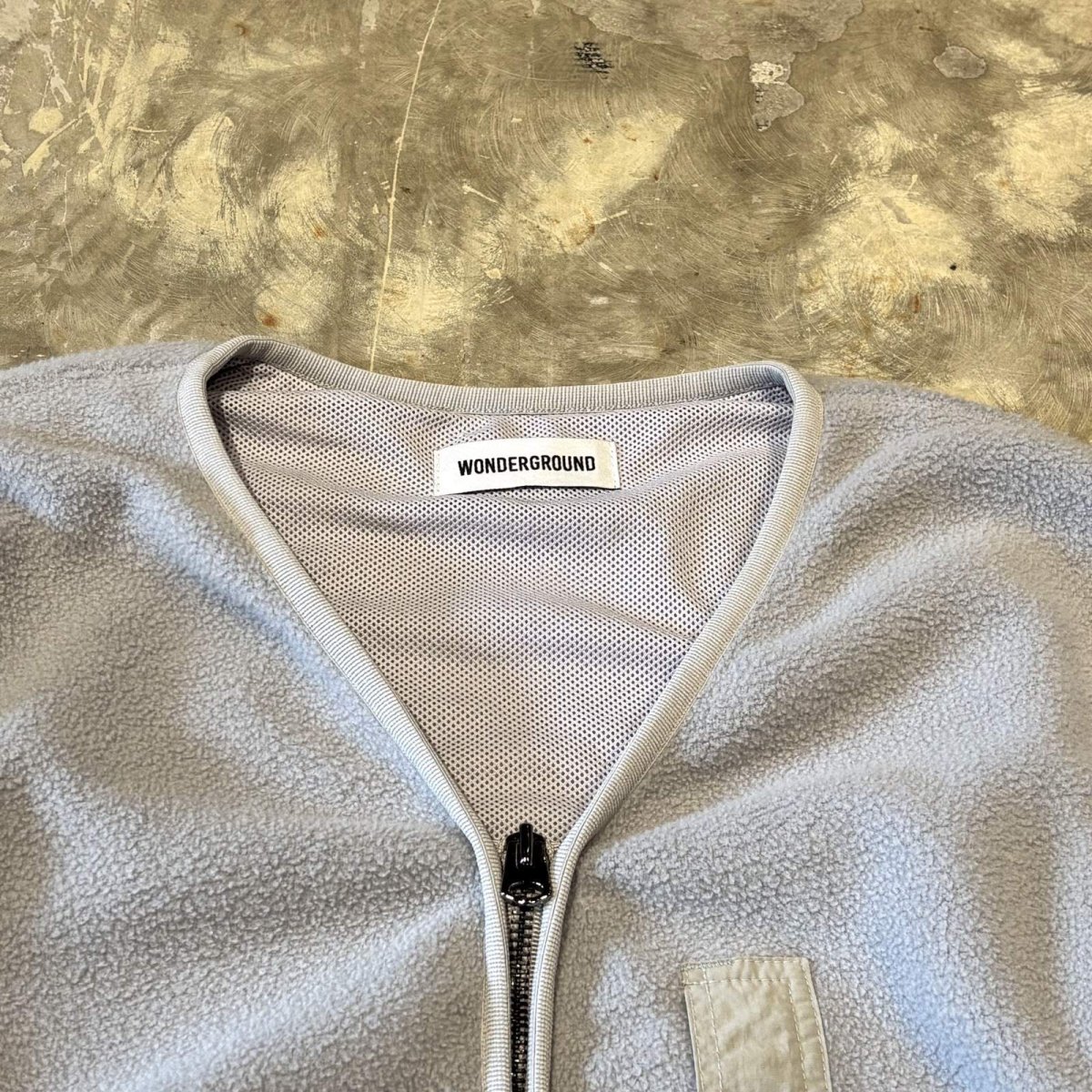 画像11: 【WONDERGROUND】NYLON POCKET SWITCHED ZIP UP FLEECE / GREY / OS (11)