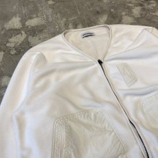 画像3: 【WONDERGROUND】NYLON POCKET SWITCHED ZIP UP FLEECE / WHITE / OS (3)