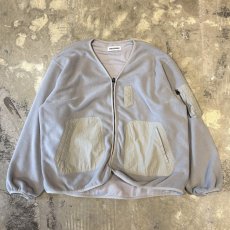 画像1: 【WONDERGROUND】NYLON POCKET SWITCHED ZIP UP FLEECE / GREY / OS (1)