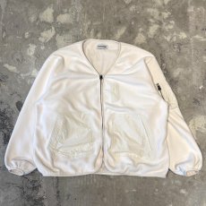 画像1: 【WONDERGROUND】NYLON POCKET SWITCHED ZIP UP FLEECE / WHITE / OS (1)
