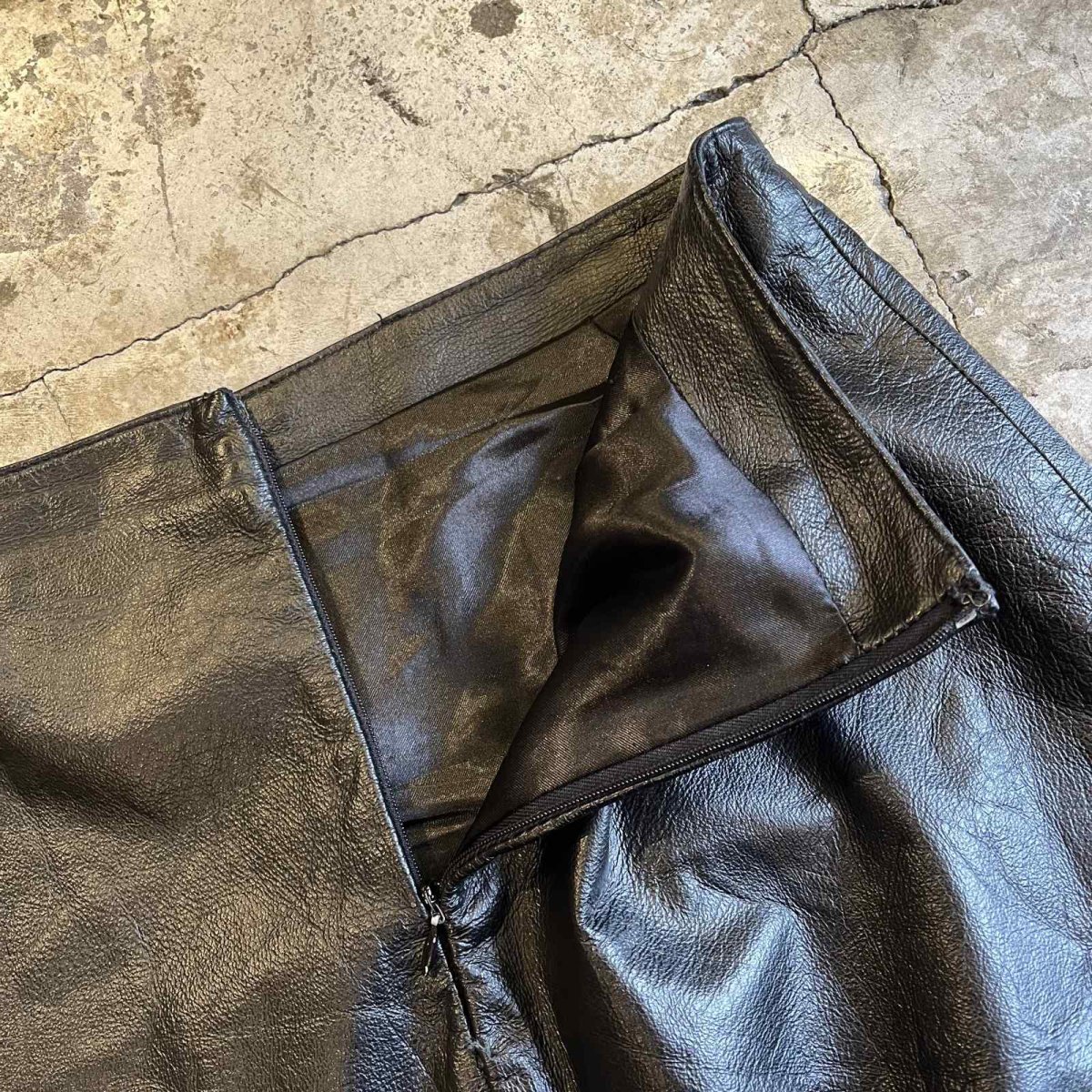 画像8: REAL LEATHER MINI DESIGN SKIRT / W29(8) (8)