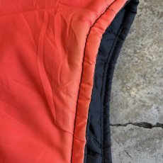 画像11: BLACK×ORANGE REVERSIBLE DESIGN QUILTING VEST / Ladies L (11)