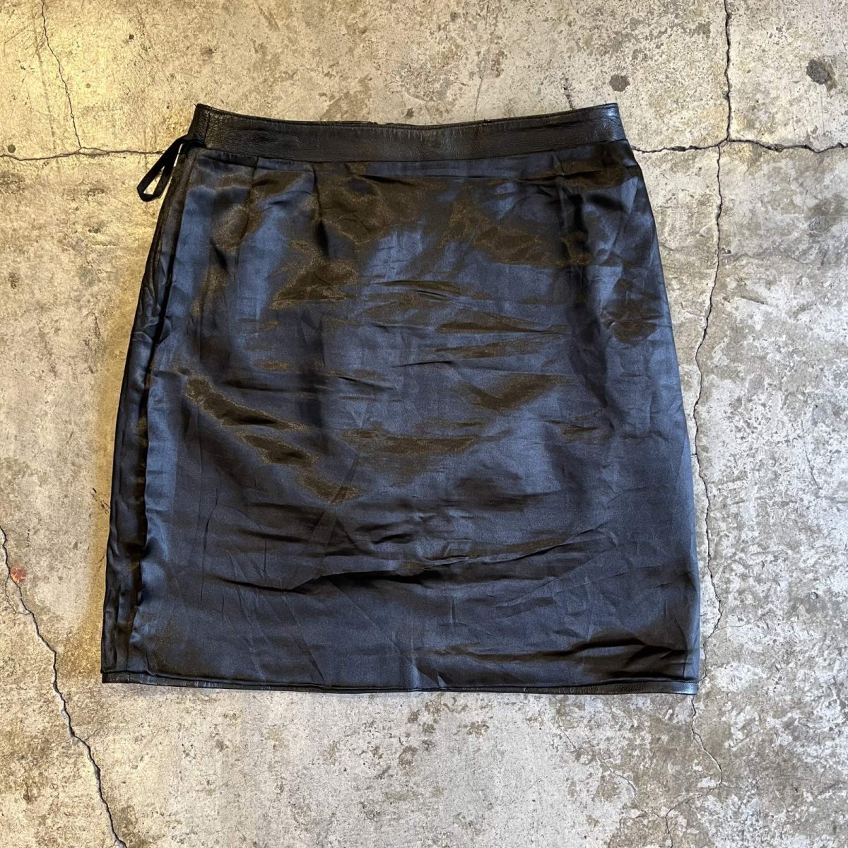 画像3: REAL LEATHER MINI DESIGN SKIRT / W29(8) (3)