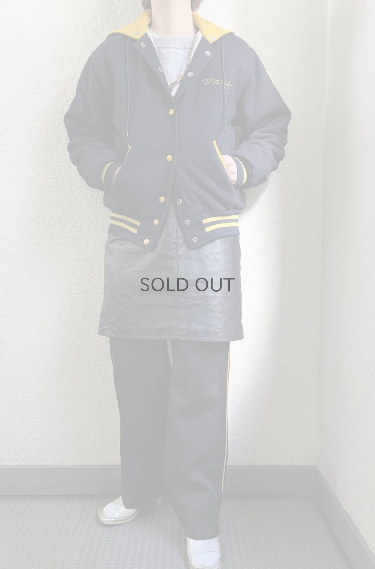 画像11: REAL LEATHER MINI DESIGN SKIRT / W29(8) (11)