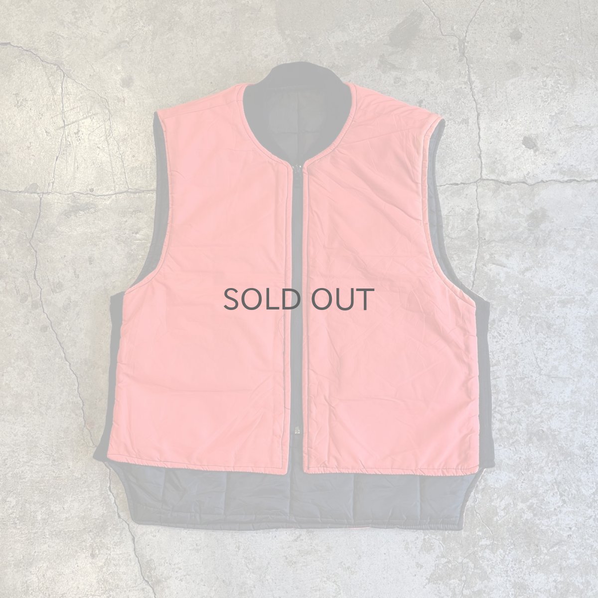 画像3: BLACK×ORANGE REVERSIBLE DESIGN QUILTING VEST / Ladies L (3)