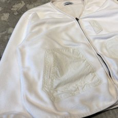 画像5: 【WONDERGROUND】NYLON POCKET SWITCHED ZIP UP FLEECE / WHITE / OS (5)