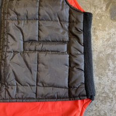 画像8: BLACK×ORANGE REVERSIBLE DESIGN QUILTING VEST / Ladies L (8)