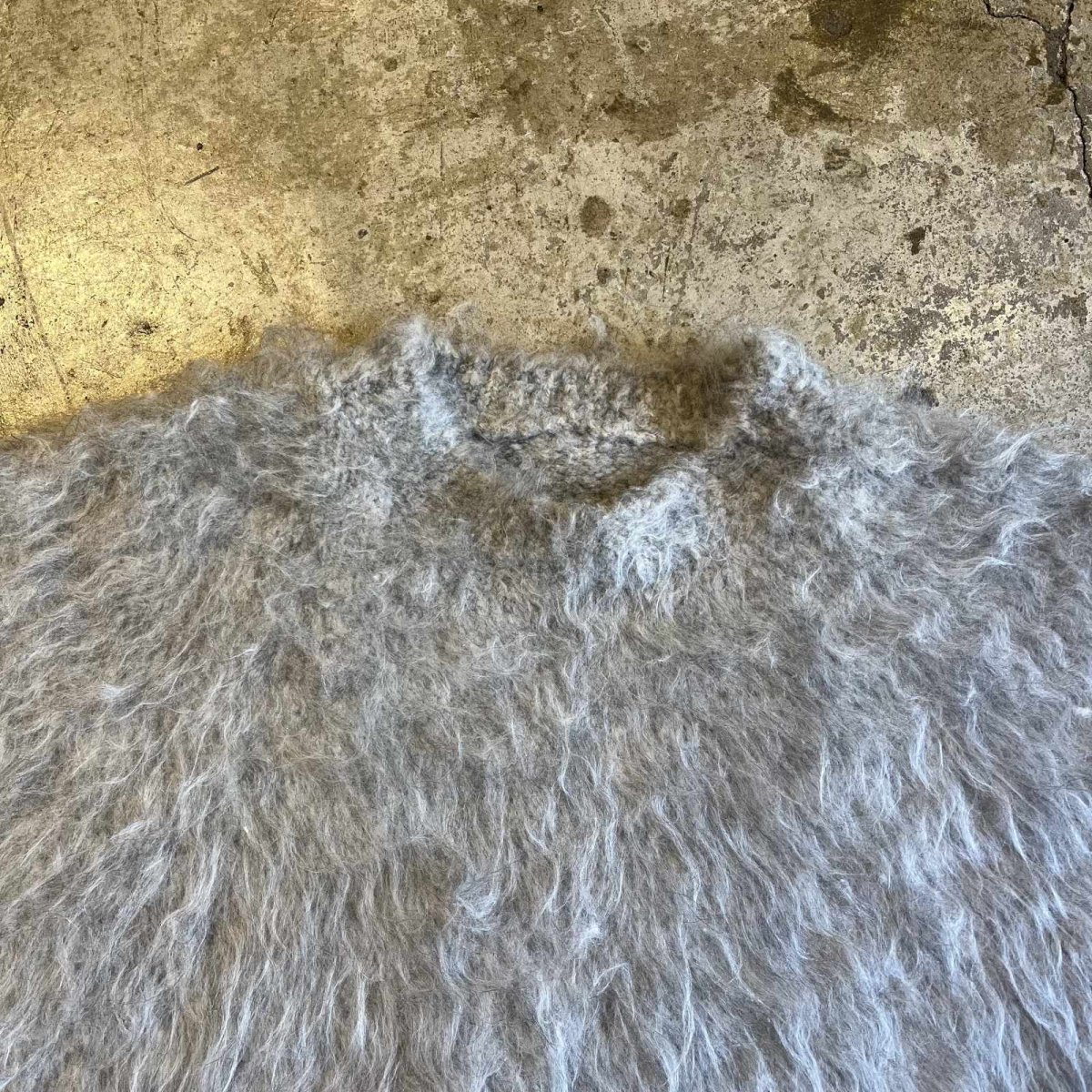 画像8: LONG SHAGGY OVER DESIGN KNIT L/S SWEATER / Ladies L (8)