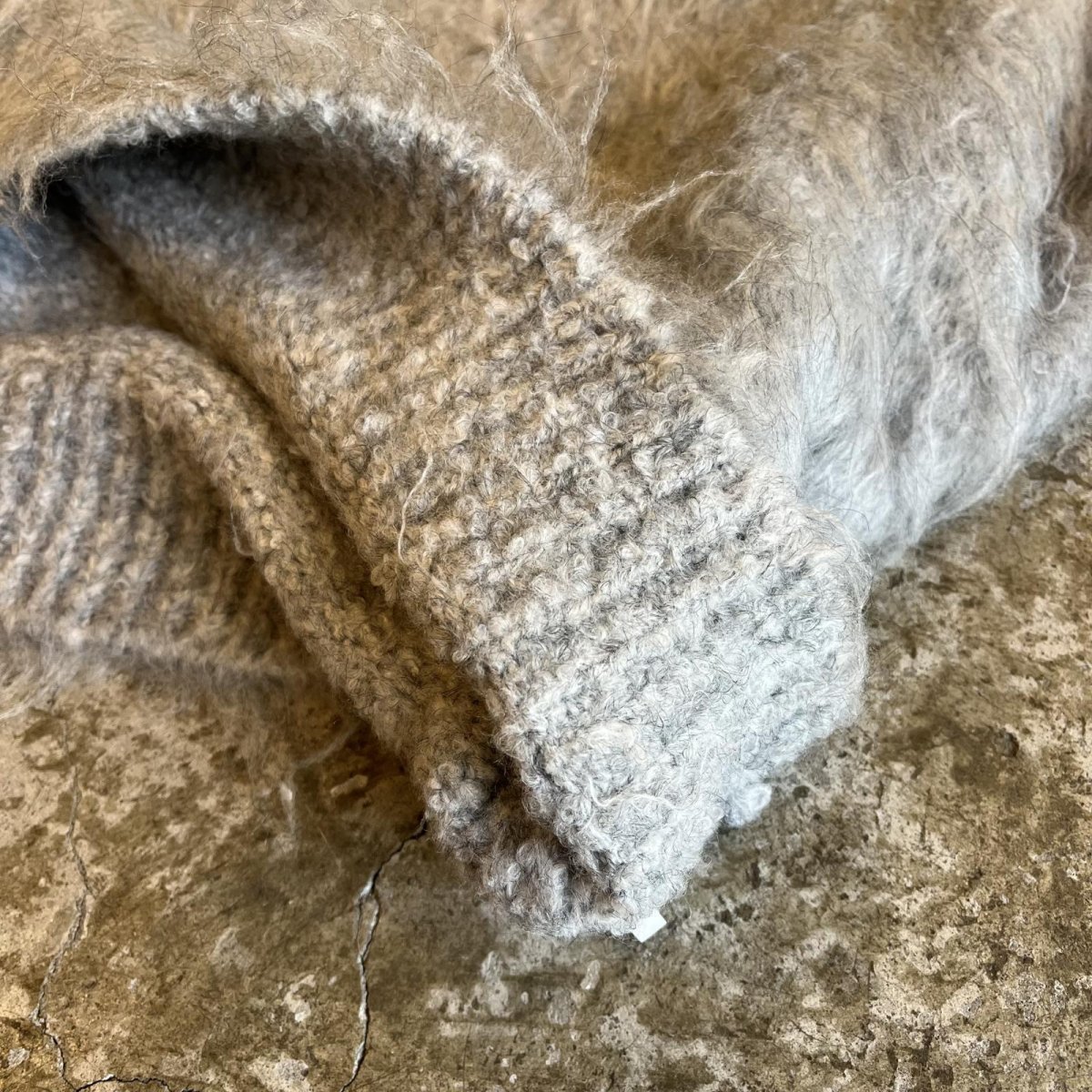 画像5: LONG SHAGGY OVER DESIGN KNIT L/S SWEATER / Ladies L (5)