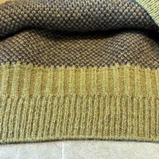 画像8: NATIVE GRAPHIC PATTERN MOCK NECK KNIT SWEATER / Mens L / MADE IN ITALY (8)