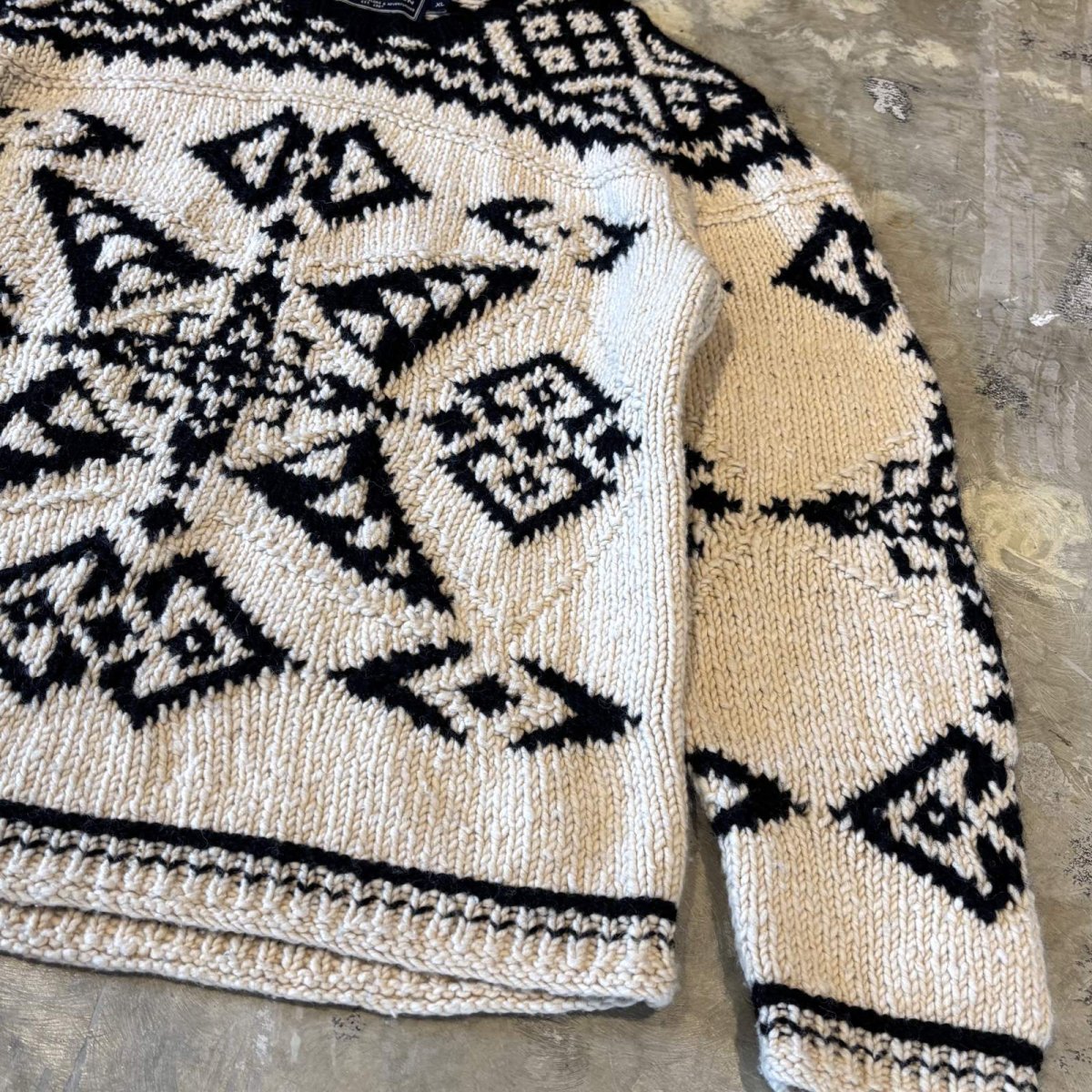 画像6: 【POLO SPORT】GRAPHIC PATTERN WOOL HANDKNIT SWEATER / Mens XL (6)