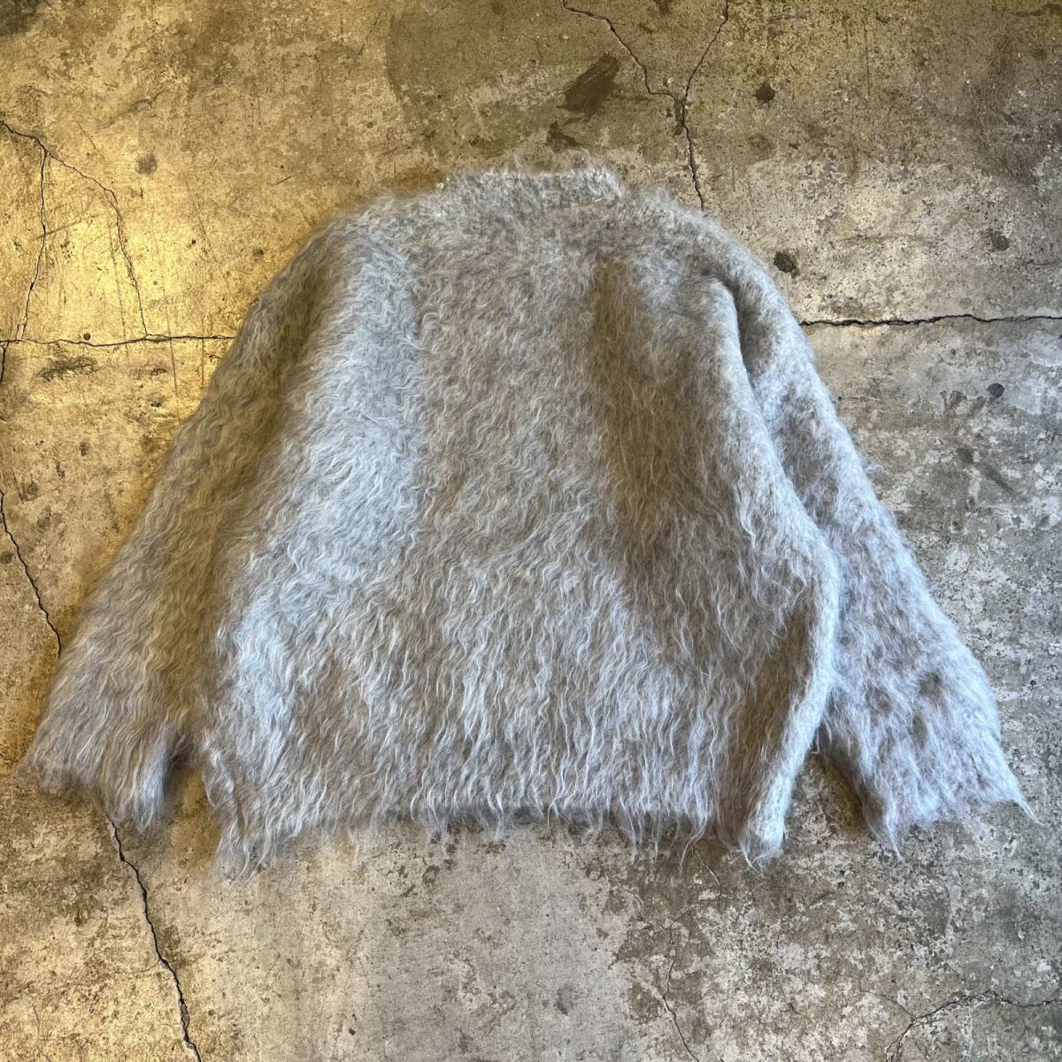 画像2: LONG SHAGGY OVER DESIGN KNIT L/S SWEATER / Ladies L (2)