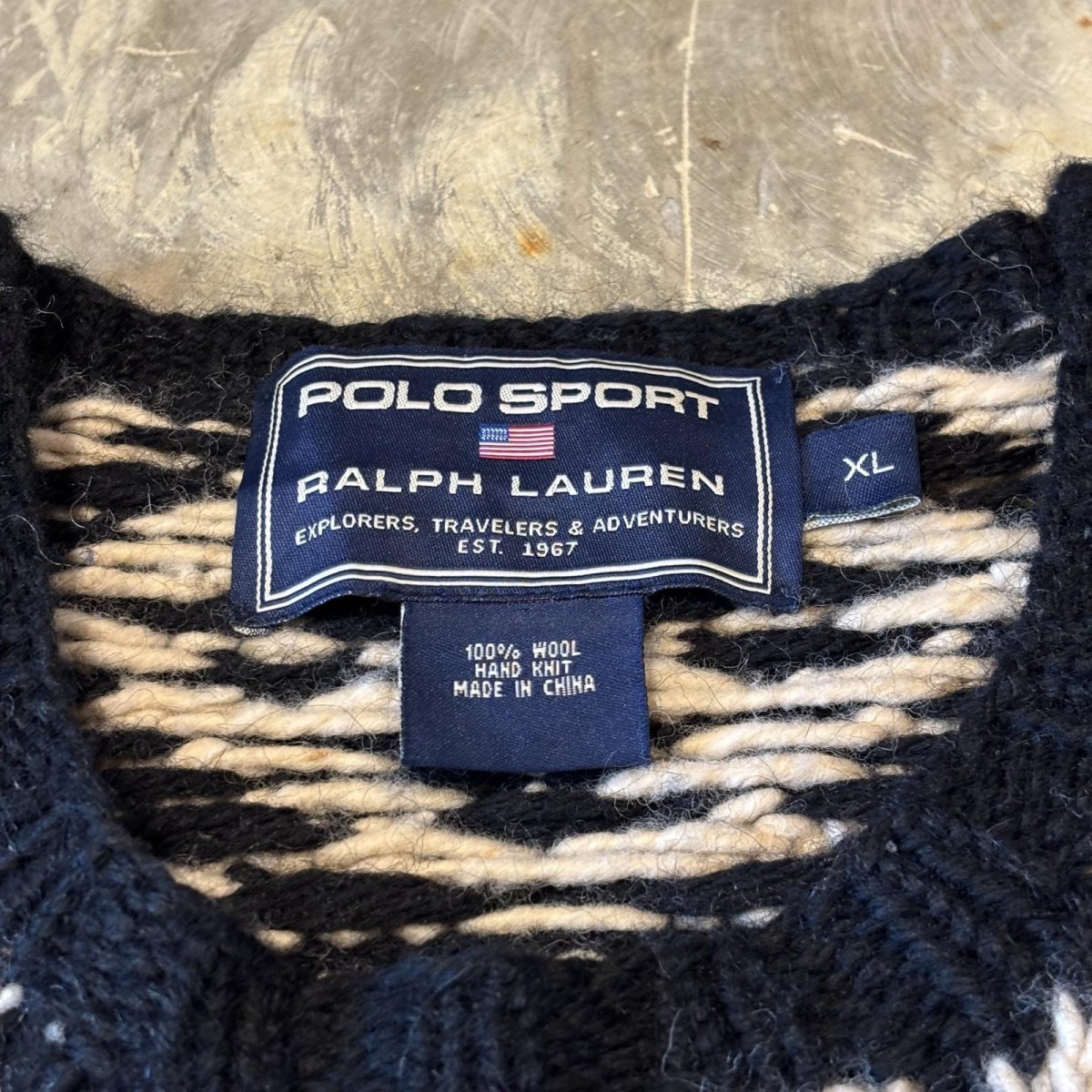 画像10: 【POLO SPORT】GRAPHIC PATTERN WOOL HANDKNIT SWEATER / Mens XL (10)