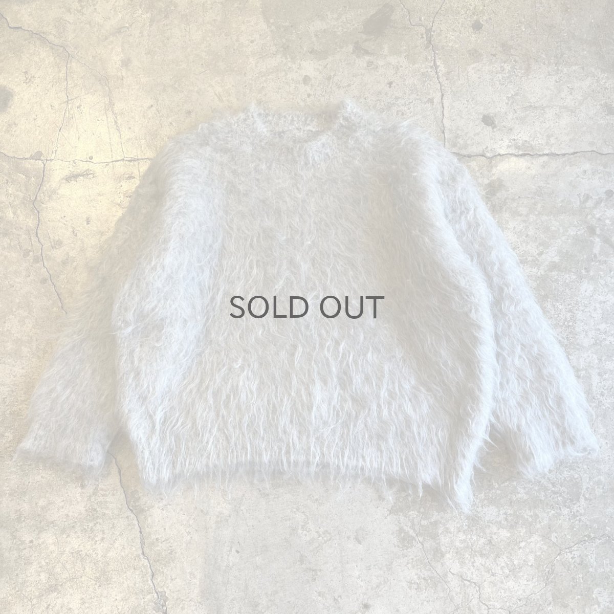 画像1: LONG SHAGGY OVER DESIGN KNIT L/S SWEATER / Ladies L (1)