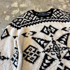 画像3: 【POLO SPORT】GRAPHIC PATTERN WOOL HANDKNIT SWEATER / Mens XL (3)