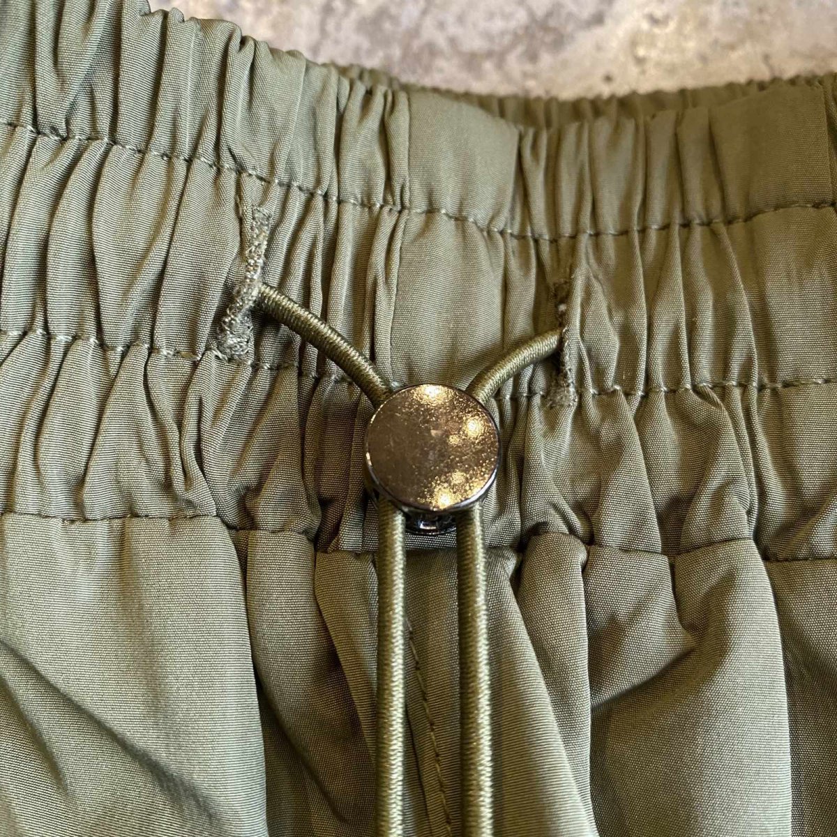 画像7: KHAKI COLOR CARGO DESIGN DRAW CODE NYLON PANTS / W24~W35 (7)