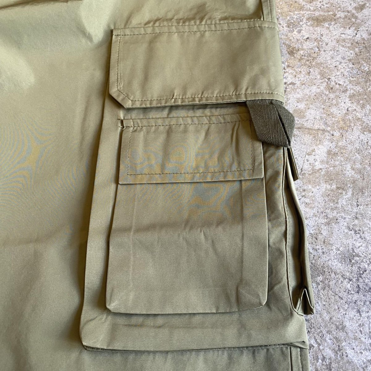 画像4: KHAKI COLOR CARGO DESIGN DRAW CODE NYLON PANTS / W24~W35 (4)