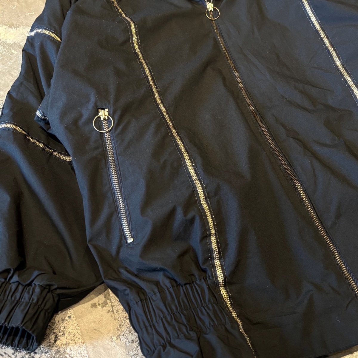 画像5: GOLD LINE ZIP UP HI-NECK PADDING JACKET / Mens L (5)