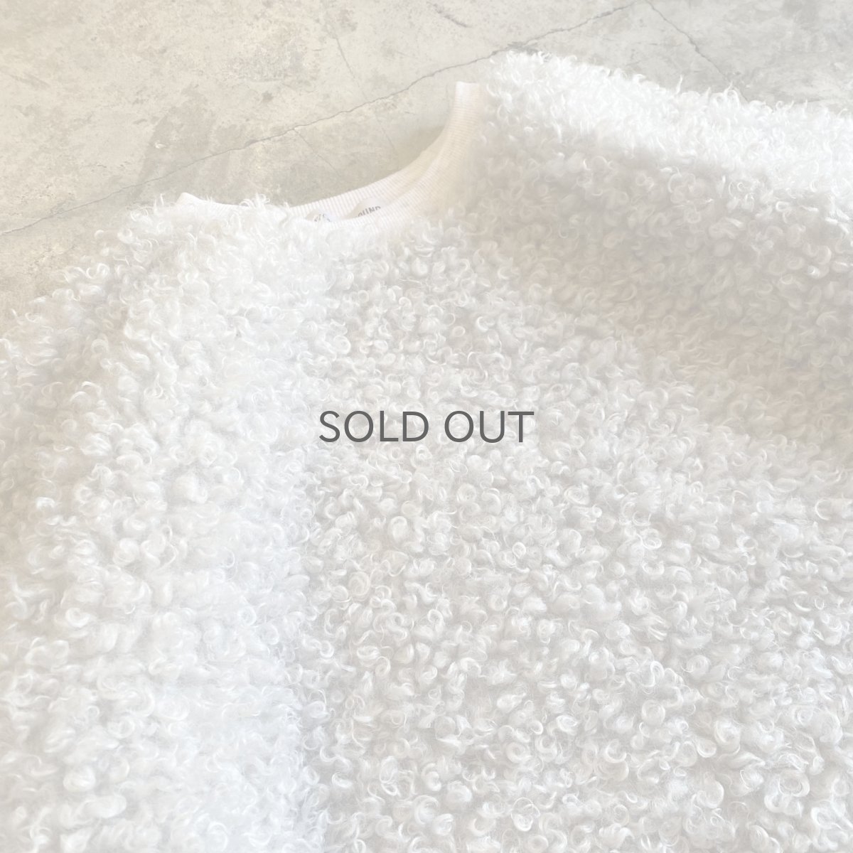 画像3: 【WONDERGROUND】POODLE BOA DESIGN KNIT TOPS / GREY / OS (3)