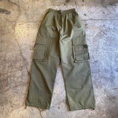 画像1: KHAKI COLOR CARGO DESIGN DRAW CODE NYLON PANTS / W24~W35 (1)