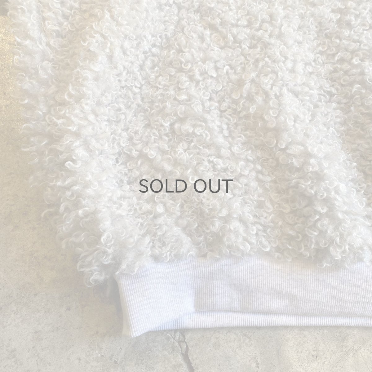 画像4: 【WONDERGROUND】POODLE BOA DESIGN KNIT TOPS / GREY / OS (4)