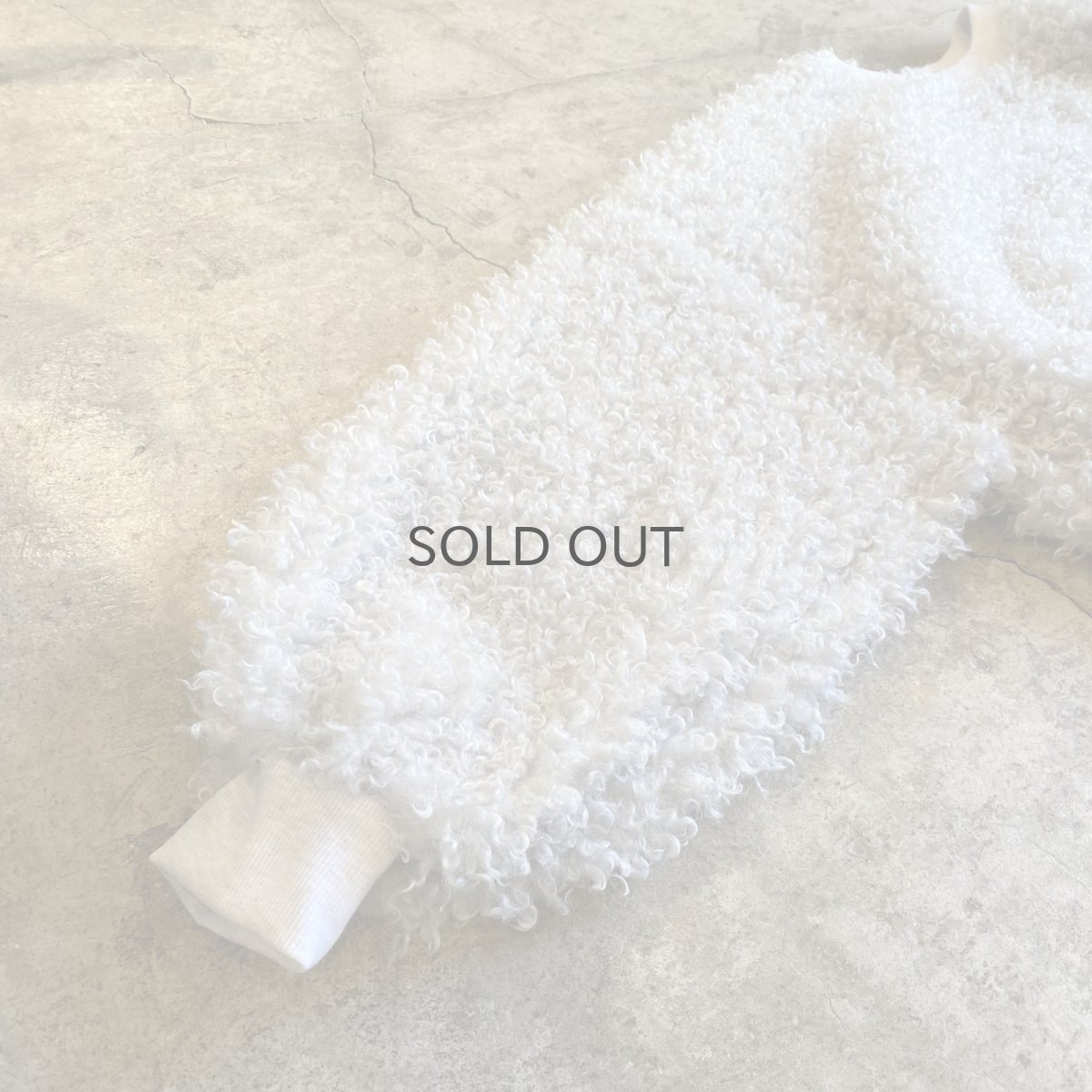 画像5: 【WONDERGROUND】POODLE BOA DESIGN KNIT TOPS / GREY / OS (5)