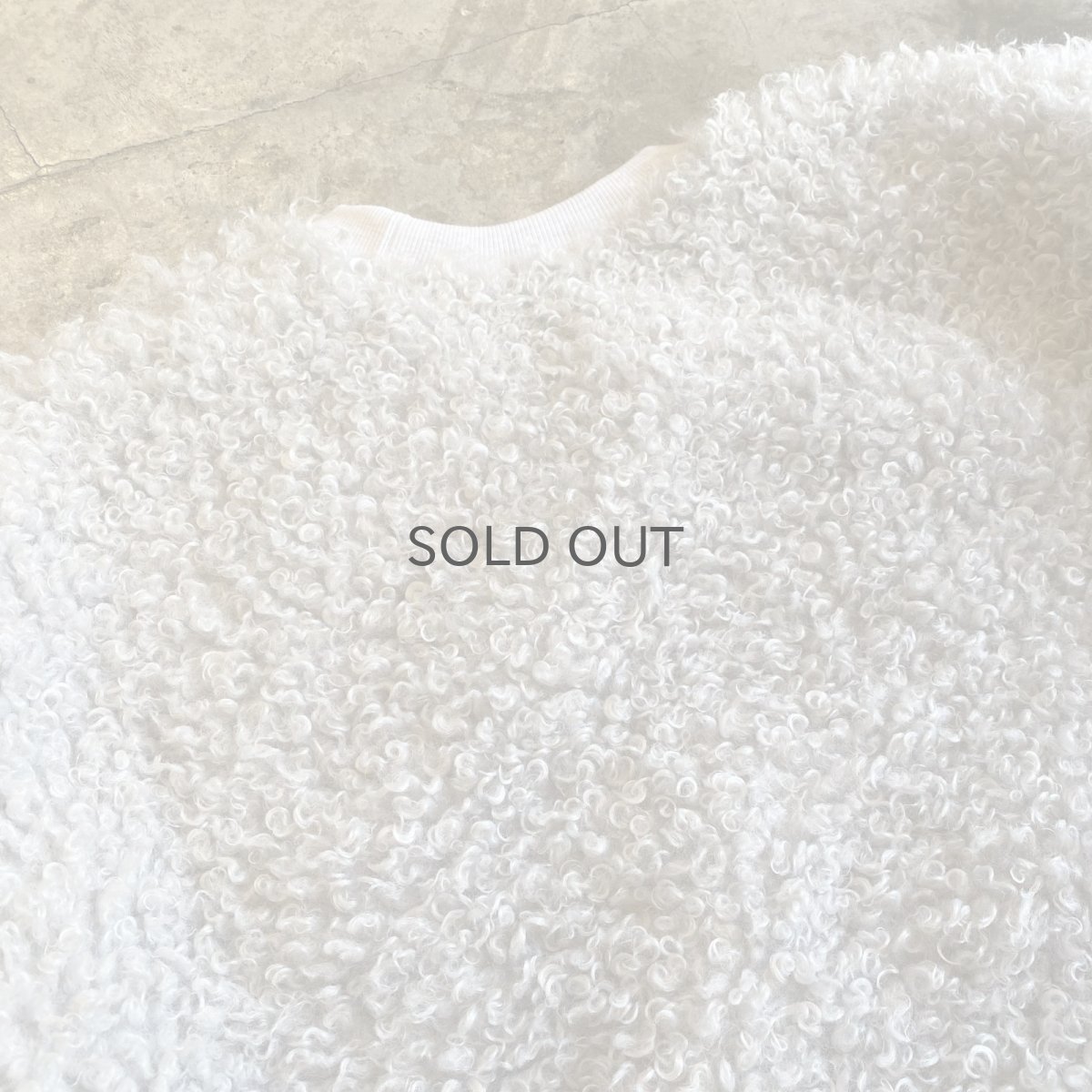 画像8: 【WONDERGROUND】POODLE BOA DESIGN KNIT TOPS / GREY / OS (8)