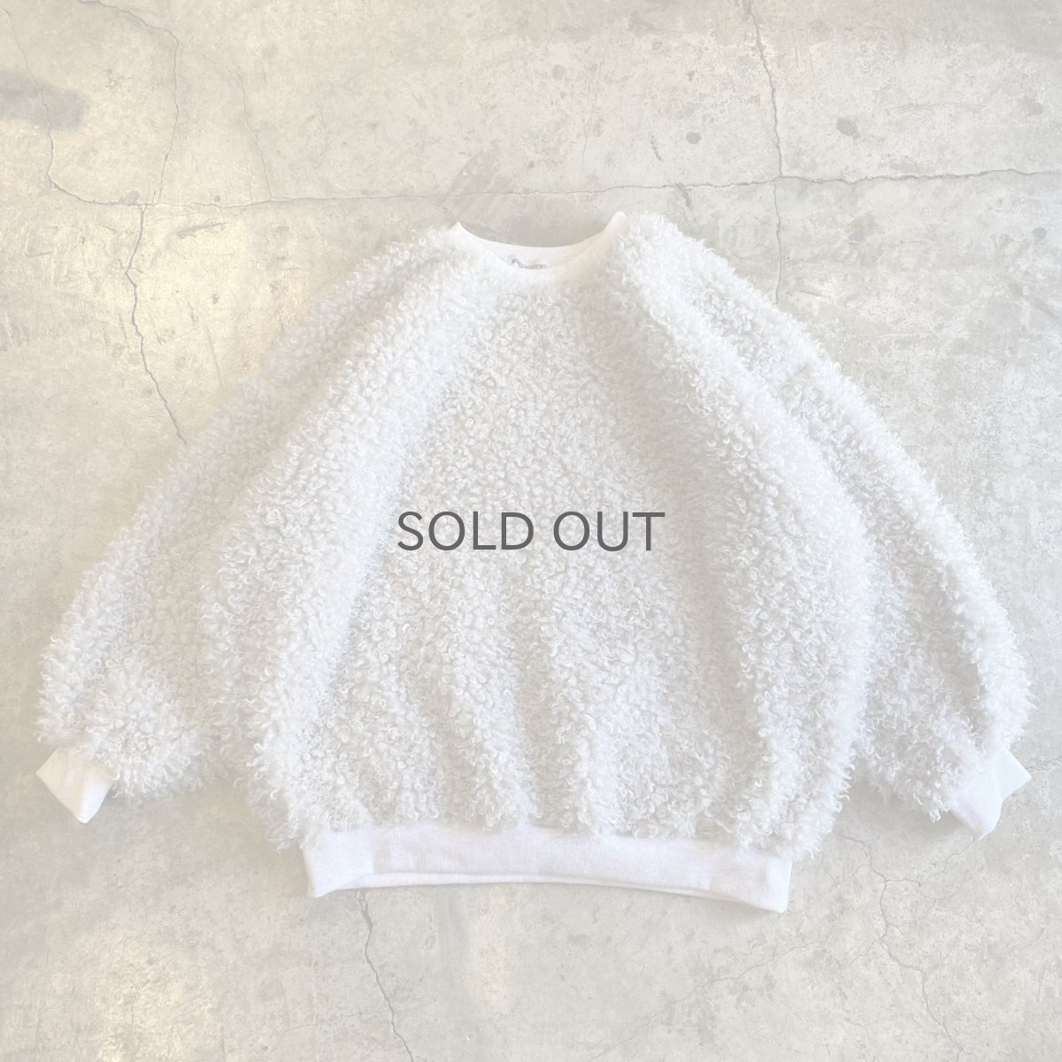 画像1: 【WONDERGROUND】POODLE BOA DESIGN KNIT TOPS / GREY / OS (1)