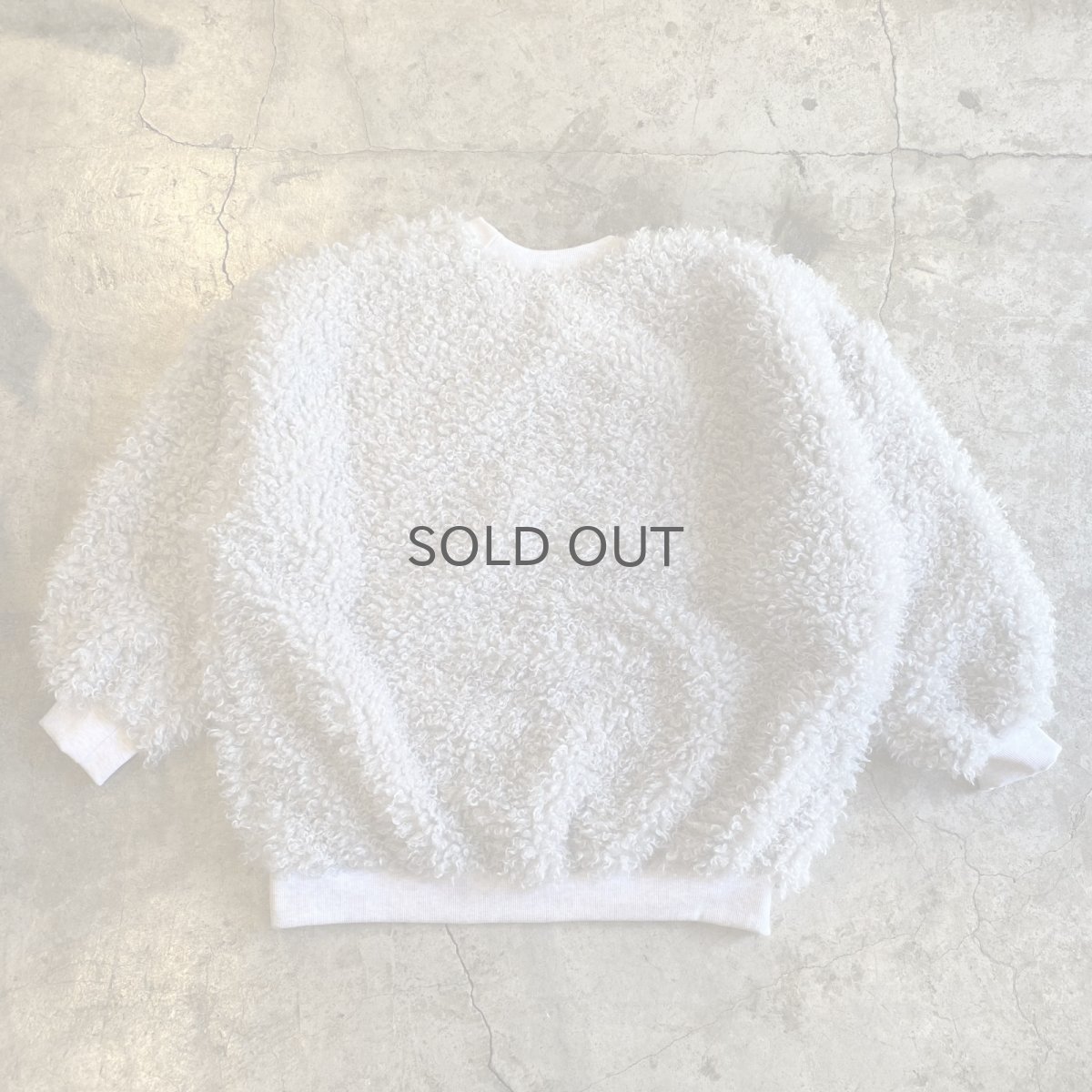 画像2: 【WONDERGROUND】POODLE BOA DESIGN KNIT TOPS / GREY / OS (2)