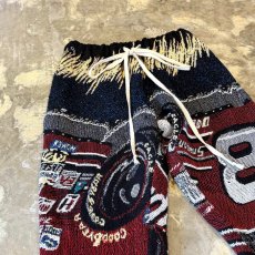 画像3: ALL OVER PATTERN KNITTING FLARE SILHOUETTE PANTS / ~W38 (3)