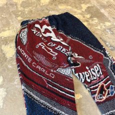 画像9: ALL OVER PATTERN KNITTING FLARE SILHOUETTE PANTS / ~W38 (9)