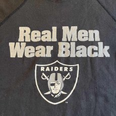 画像9: LAS VEGAS "RAIDERS" PRINTED DESIGN BLACK COLOR SWEAT / Ladies M / MADE IN USA (9)