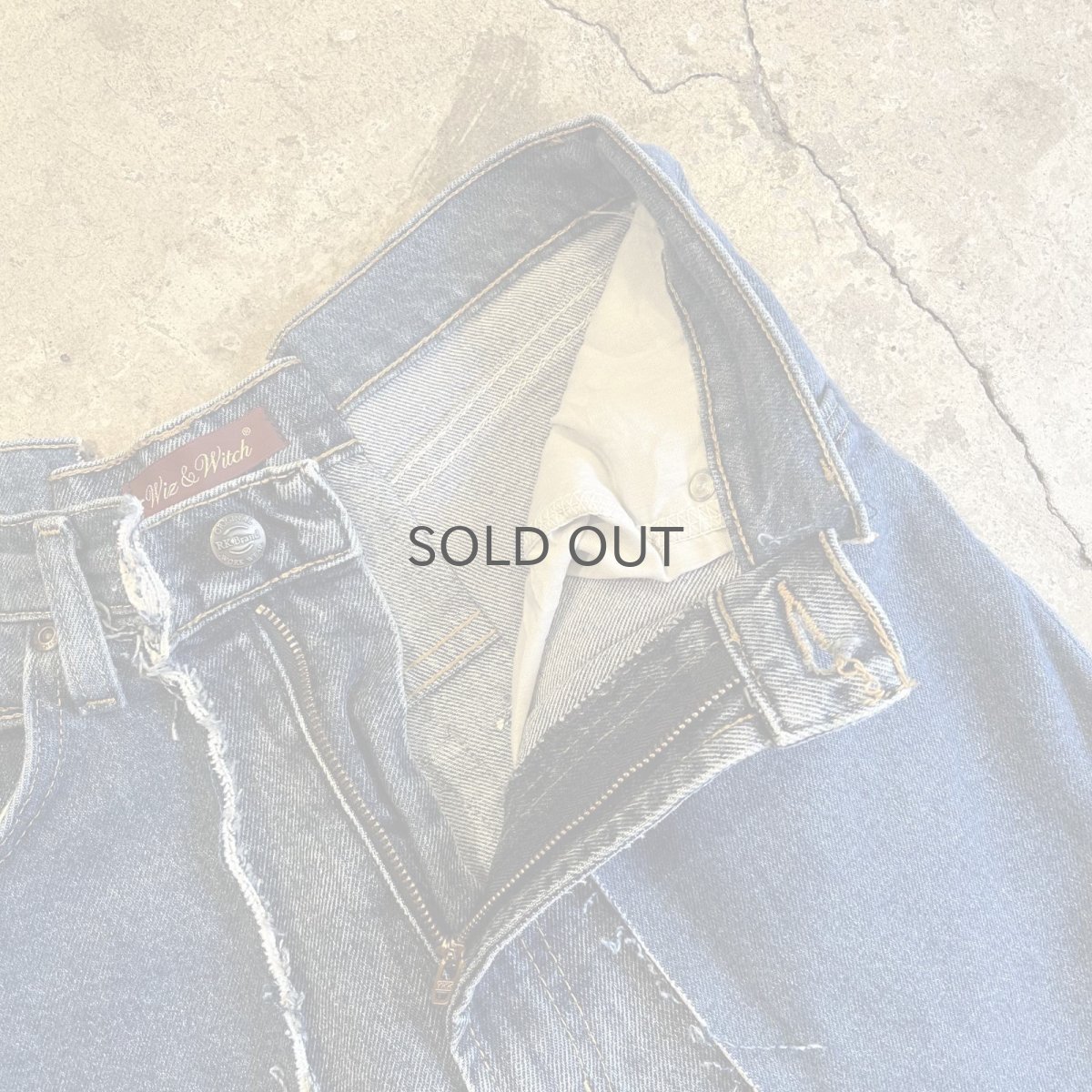 画像7: 【Wiz&Witch】"UNITED" TWINS WIDE DENIM PANTS / W29 (7)