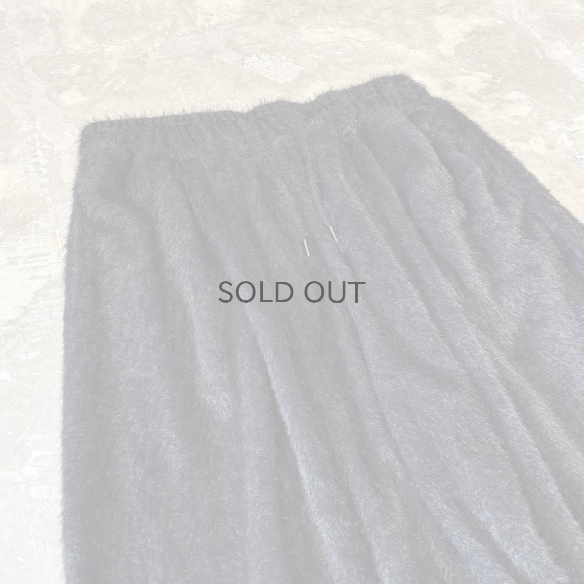 画像3: BLACK COLOR SHAGGY WIDE SILHOUETTE PANTS / W33 (3)