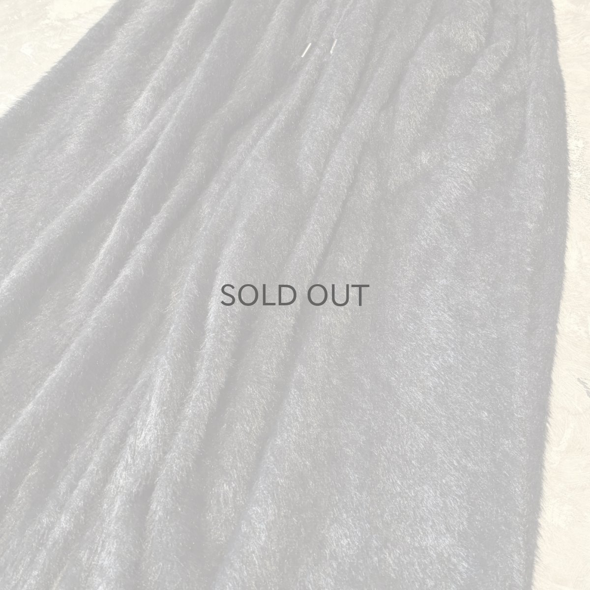 画像4: BLACK COLOR SHAGGY WIDE SILHOUETTE PANTS / W33 (4)