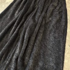 画像4: BLACK COLOR SHAGGY WIDE SILHOUETTE PANTS / W33 (4)