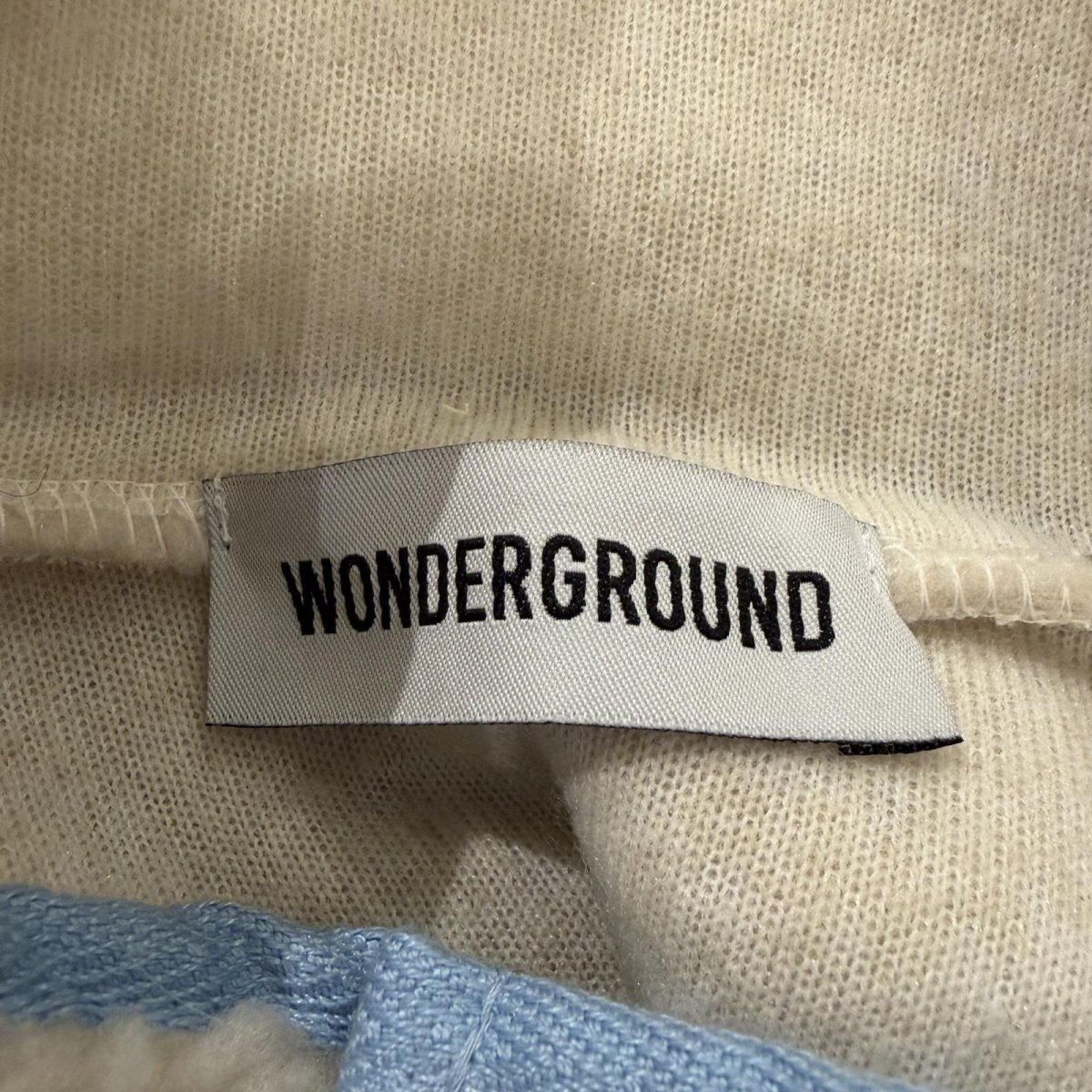 画像11: 【WONDERGROUND】SNAP DESIGN PIPING BOA KNIT TOPS / WHITE / OS (11)